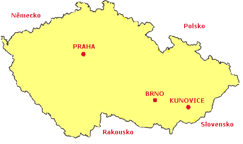Kunovice on the map